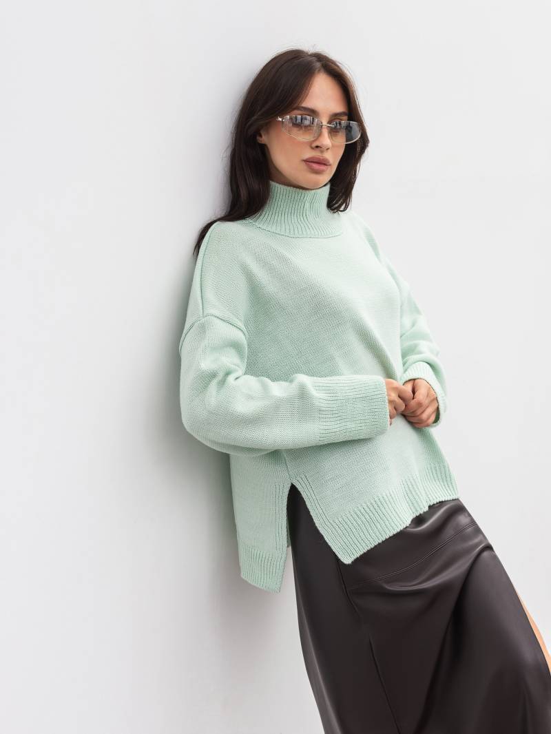 Свитер "Англия" Romashka, Бирюзовый, One size 20657