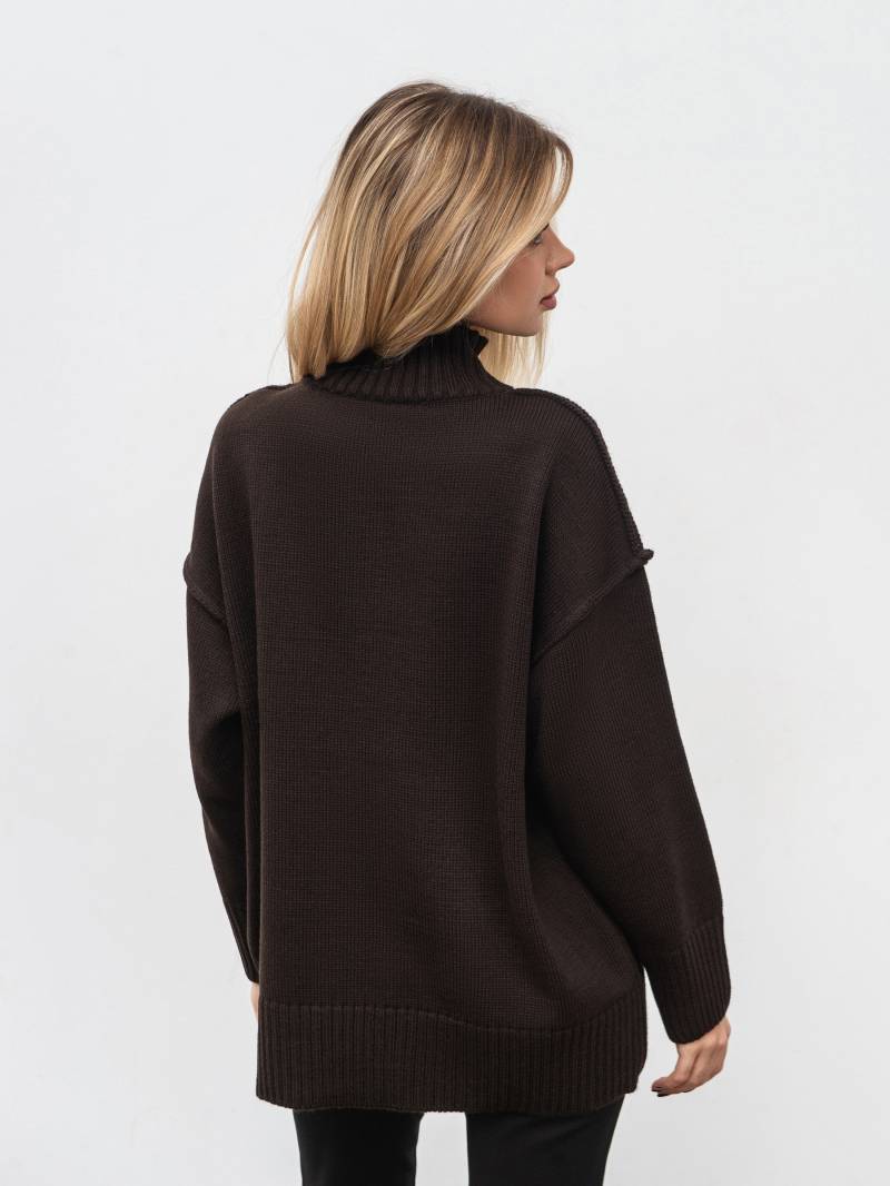 Свитер "Фьорд" Romashka, Коричневый, One size 19942