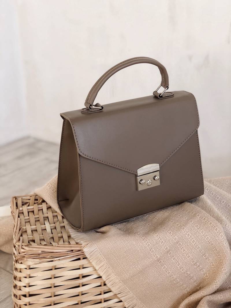 Сумка трапеция классическая в виде конвертика БРАК, Коричневый 12449