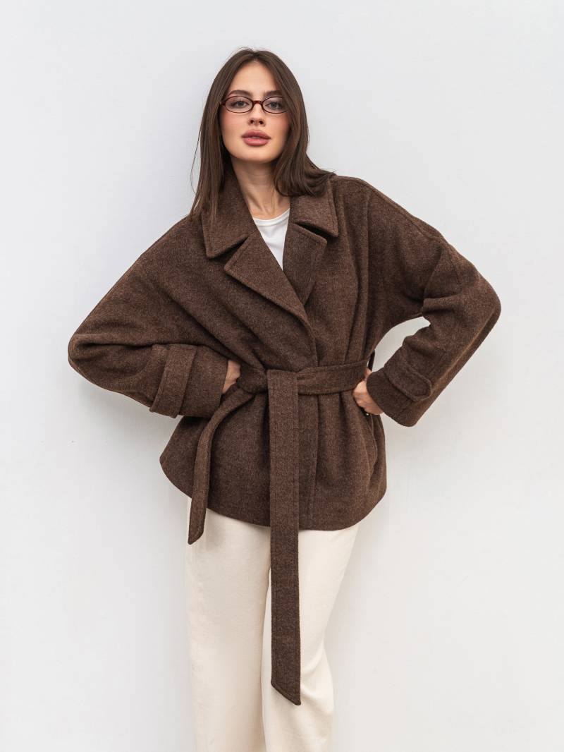 Пальто «Фельт» Romashka, Коричневый, M|L 19824