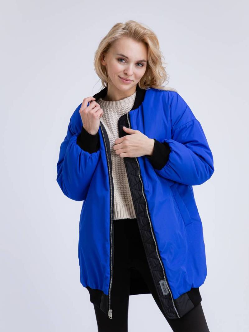 Бомбер "Лондон" двухсторонний Romashka, Синий+, S|M 12410