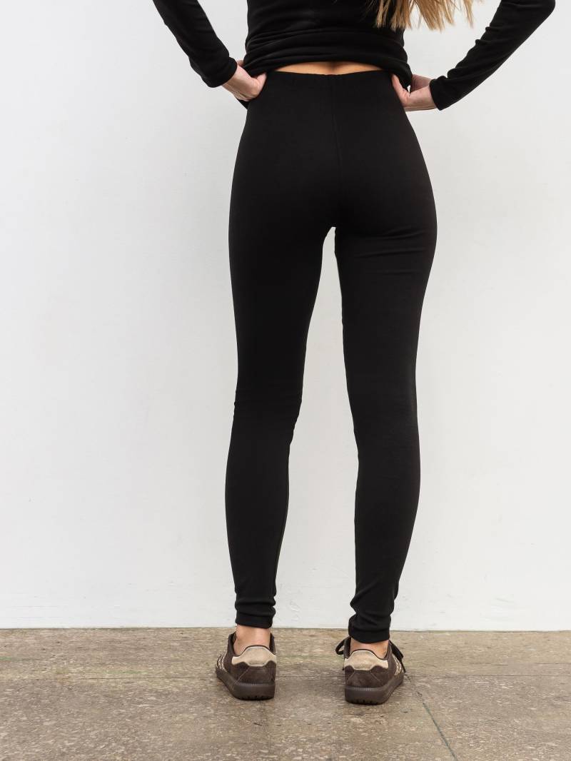 Легинсы из микрофлиса "Флекс" Romashka, Черный, L 19911