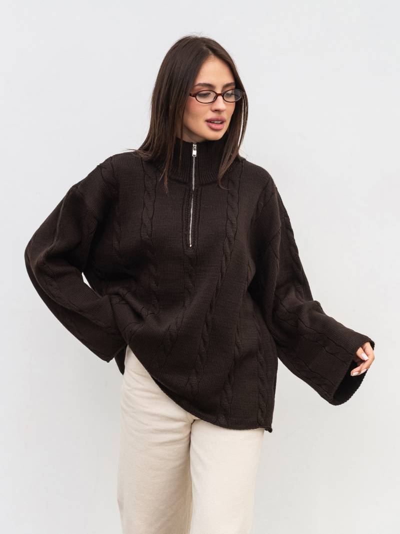 Свитер "Фудзи" Romashka, Коричневый, One size 19926