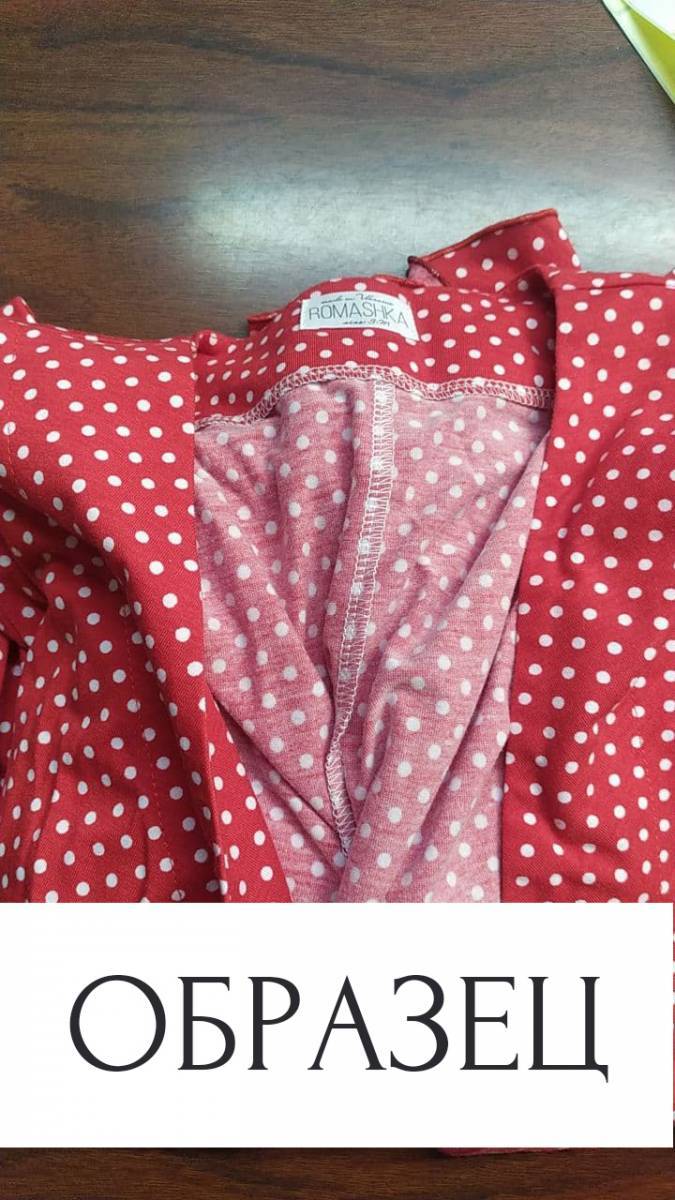 Платье "Орлеан" в горошек ОБРАЗЕЦ ROMASHKA, Красный, S|M 10171