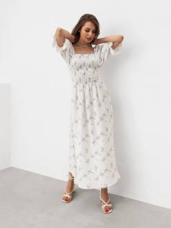 Платье из муслина "Витория" Romashka, Белый+, XS|S 18124