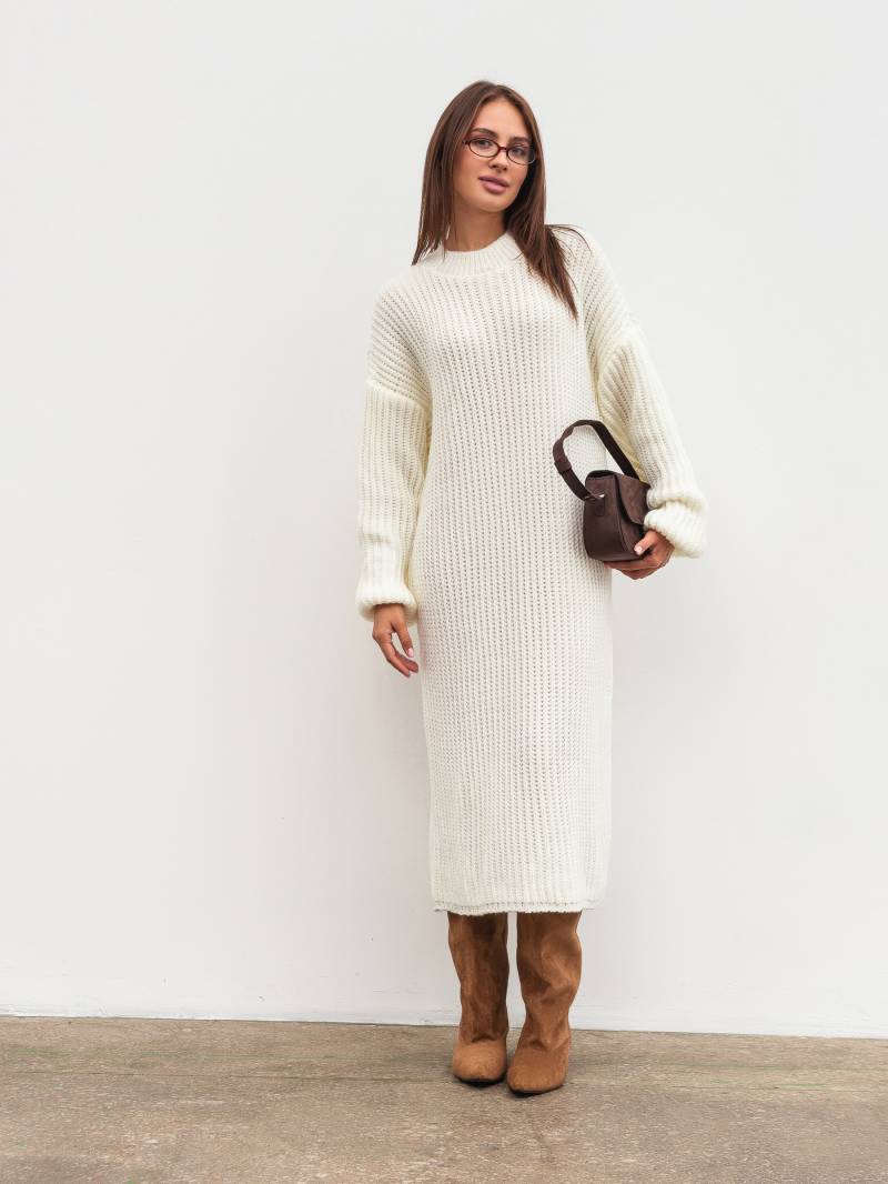 Вязаное платье "Кассель" Romashka, Молочный, One size 19805
