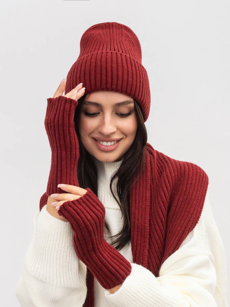 Шапка "Бриош" Romashka, Бордовый, One size 20681