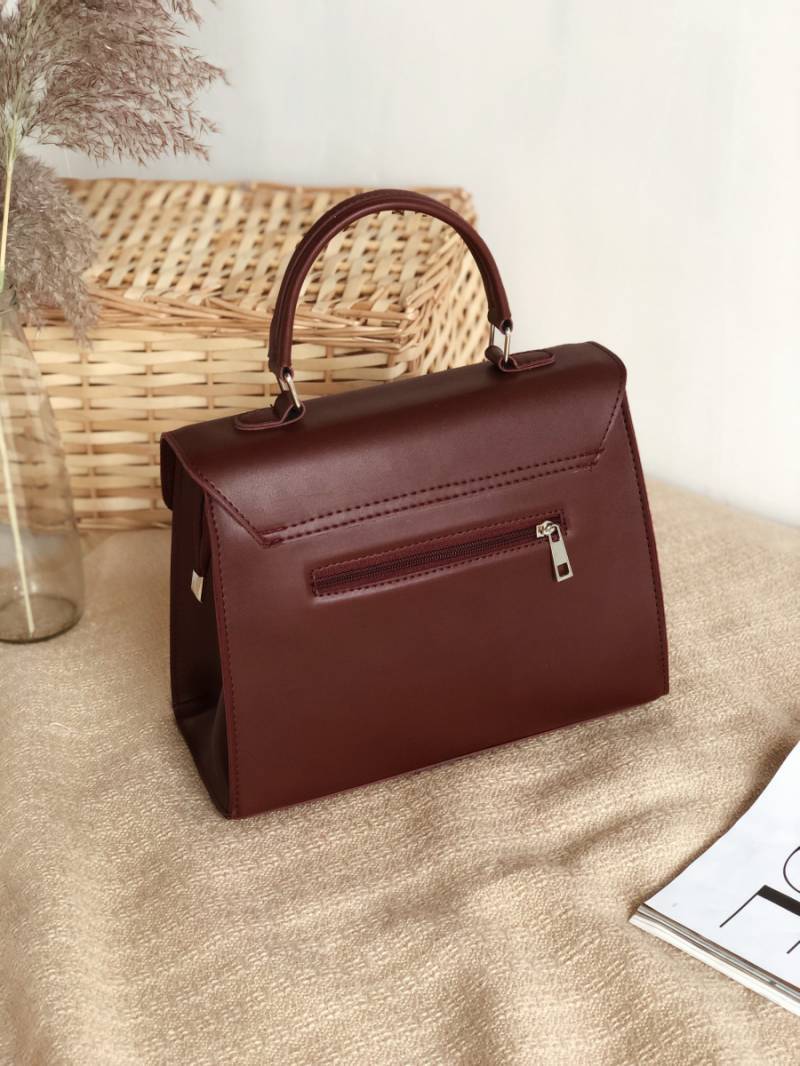 Сумка трапеция классическая в виде конвертика Romashka, Бордовый (1058)