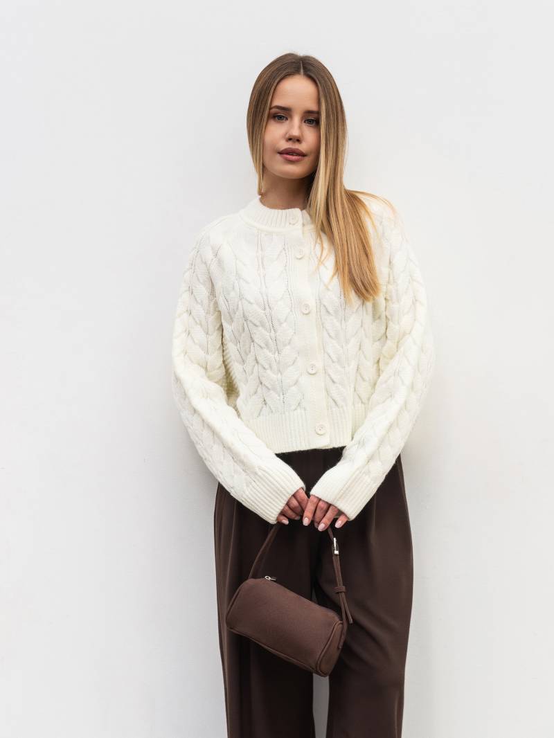 Кардиган "Шелт" Romashka, Молочный, One size 19930