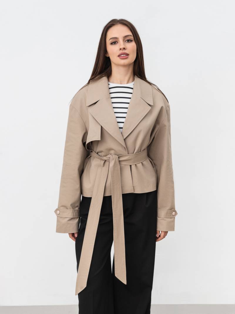 Укороченный Тренч "Лоренс" Romashka, Бежевый, S|M 17535