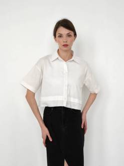 Укороченая рубашка «Солсбери» Romashka, Белый, XS/S 15473