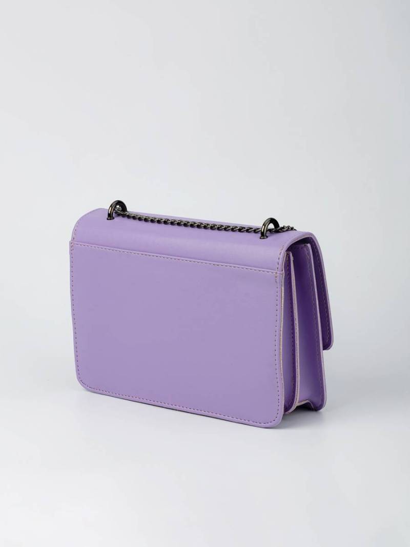 Клатч &quot;Братислава&quot; на цепочке прямоугольный гармошкой обьемный Romashka, Лиловый (4529)