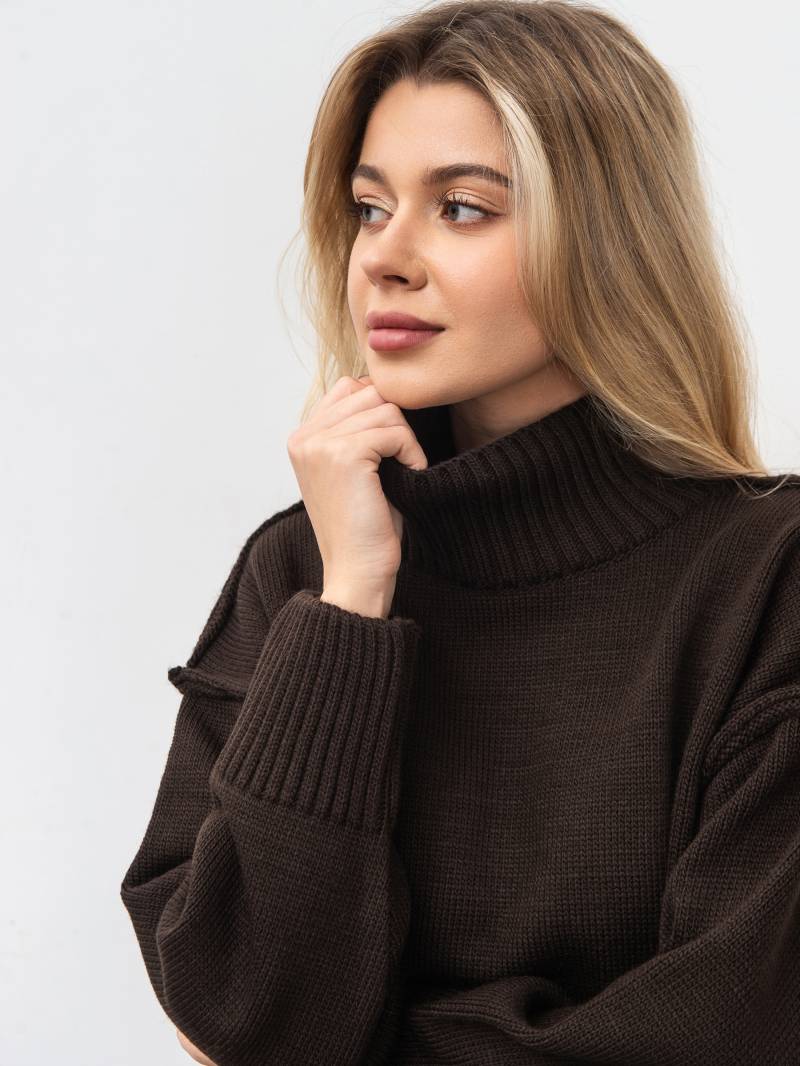 Свитер "Фьорд" Romashka, Коричневый, One size 19942