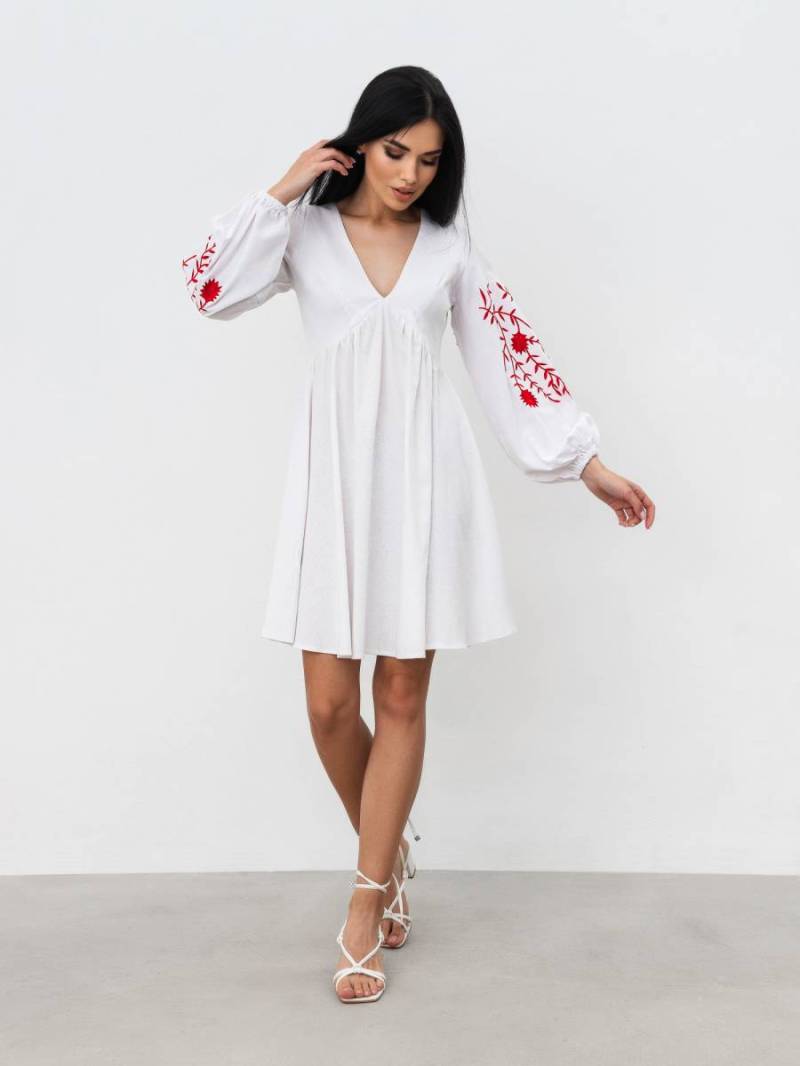 Платье с вышивкой "Калькутта" Romashka, Белый, XL 17863