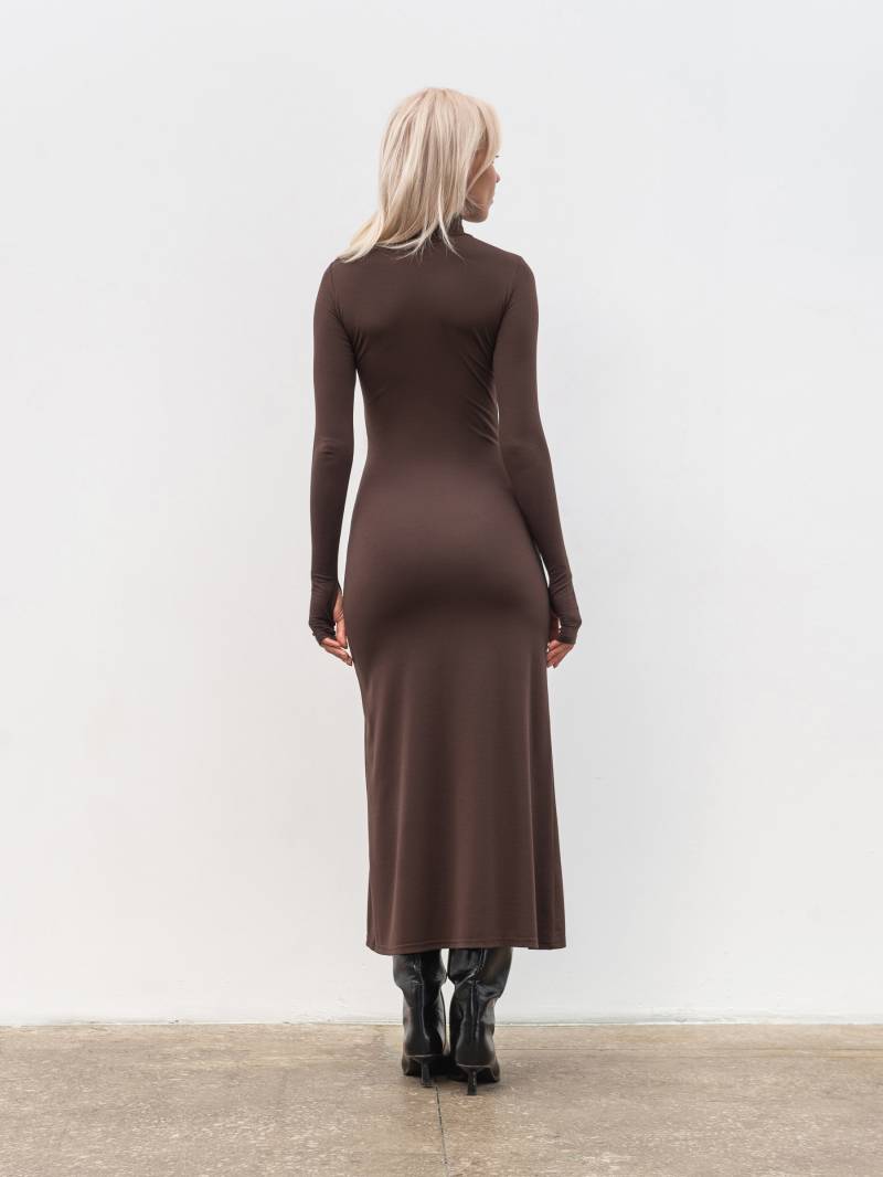 Платье "Дивайн" Romashka, Коричневый, S|M 19646