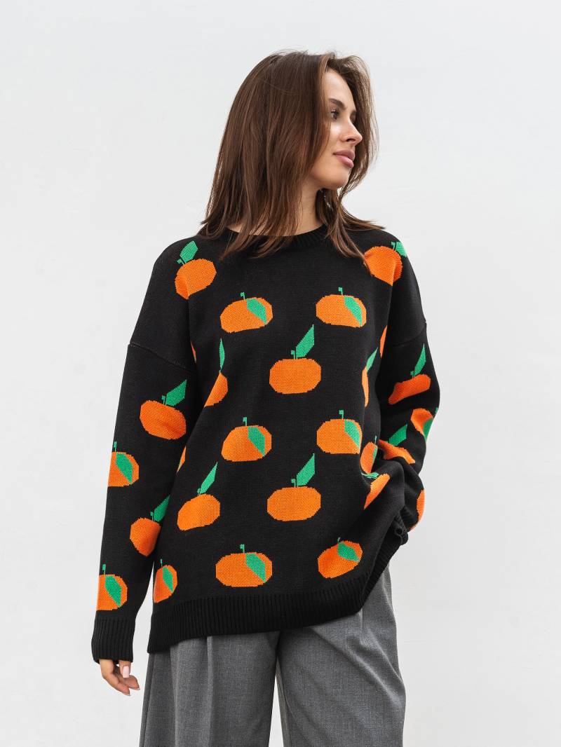 Свитер "Мандаринки" Romashka, Черный+, One size 18496