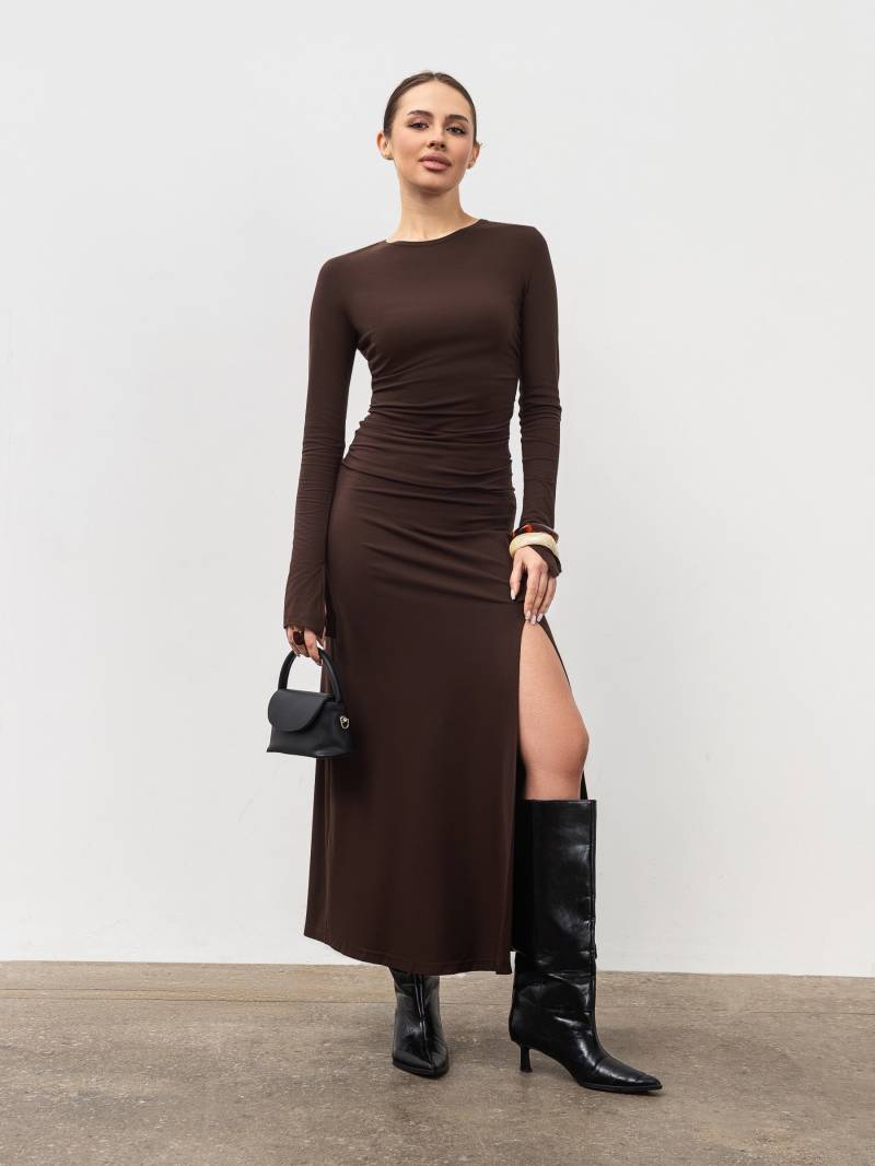 Платье "Бродвей" Romashka, Коричневый, S|M 20070