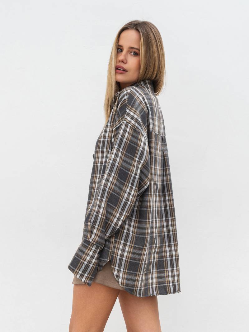 Рубашка "Паттерн" Romashka, Серый+, L|ХL 19021