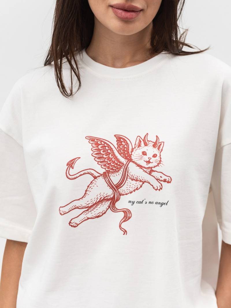 Футболка "Чортеня" Romashka, Белый+, One size 20383