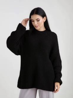 Свитер "Кентукки" свободного кроя Romashka, Черный, One size 11215