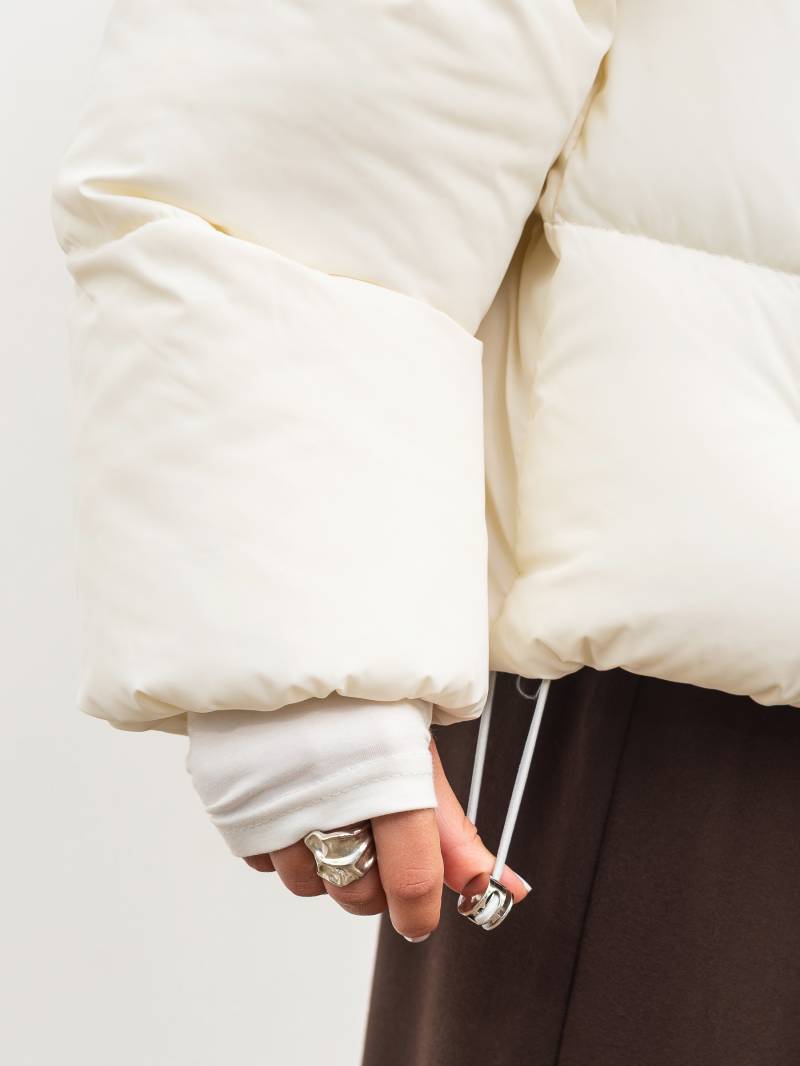 Пуховик "Монблан" Romashka, Молочный, S|M 19867