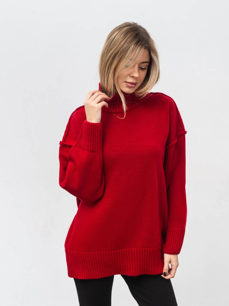 Свитер "Фьорд" Romashka, Красный, One size 19943