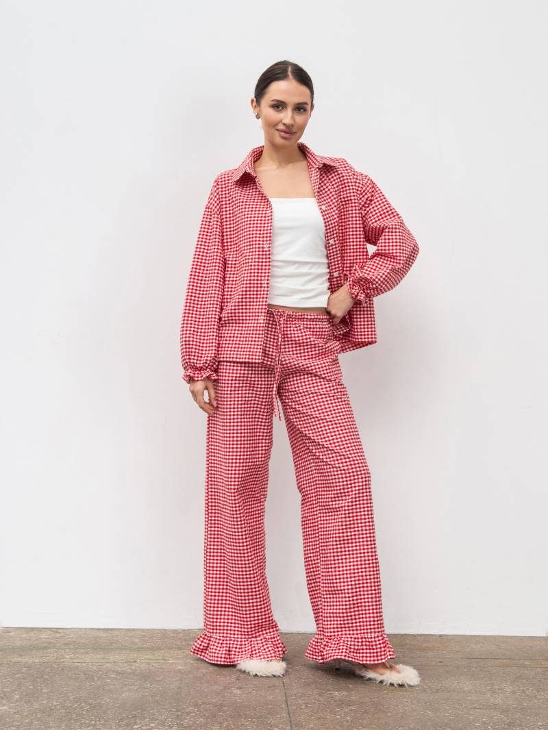 Пижама "Лейзи" Romashka, Красный+, XS|S 19960