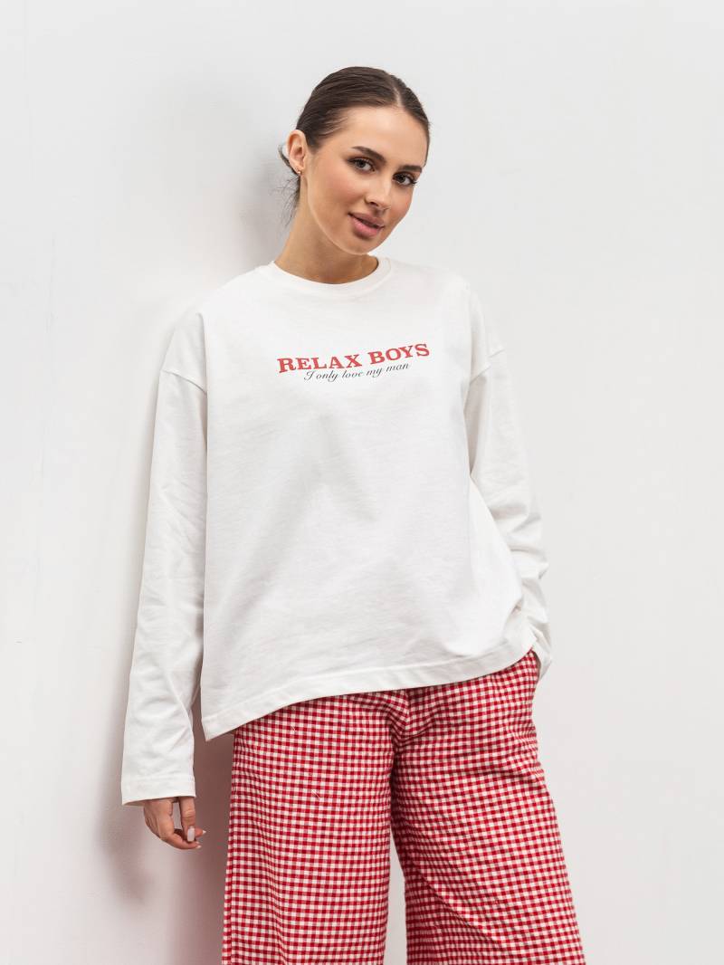 Лонг "Сорри бойз" Romashka, Молочный+, One size 20016