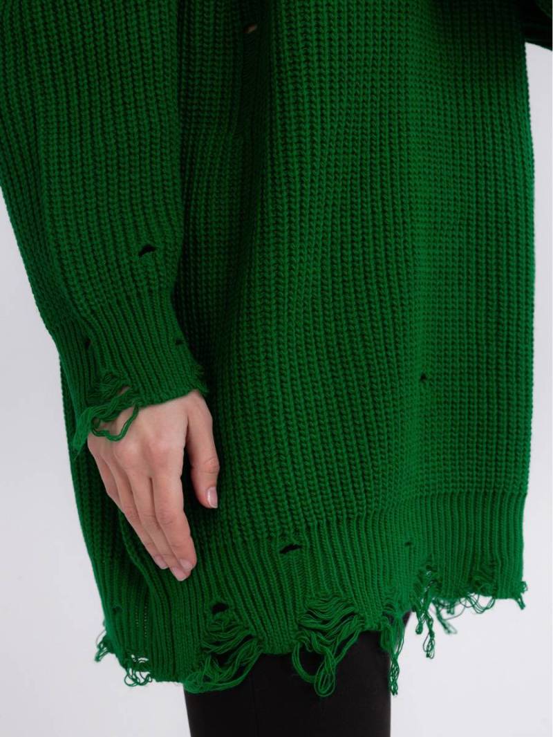 Свитер удлиненный «Виргиния» Romashka, Зеленый 11469