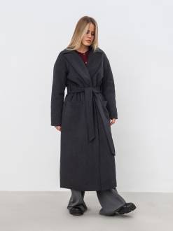 Пальто "Престон" свободного кроя Romashka, Серый, L|XL 18465