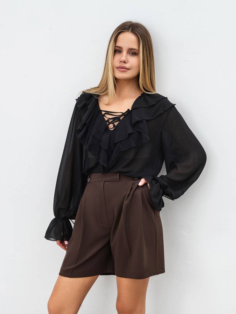 Блуза «Барокко» Romashka, Черный, L|XL 19136