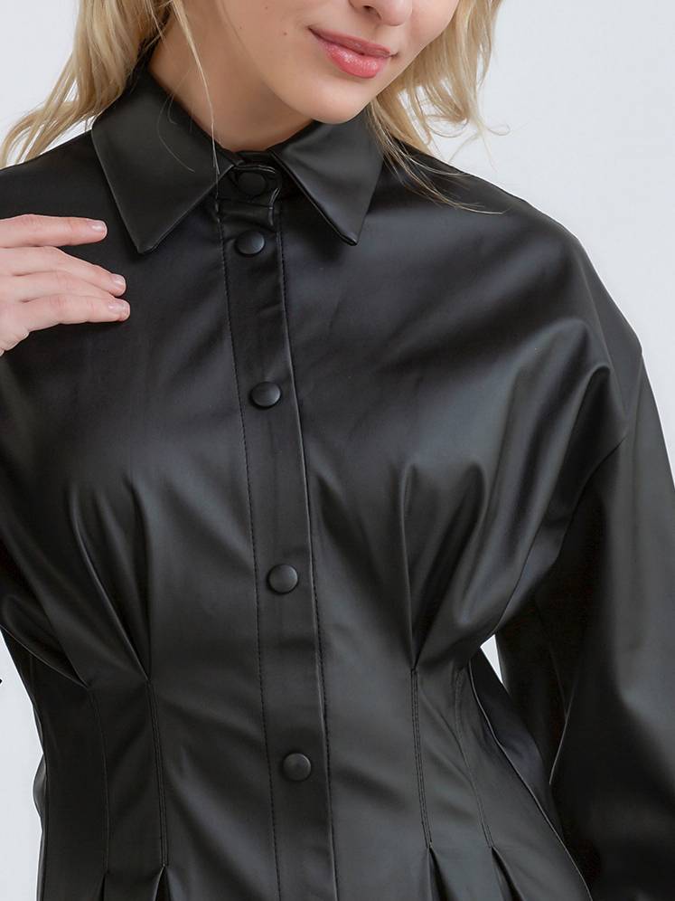 Платье "Ланден" с акцентом на талии Romashka, Черный, S 11425