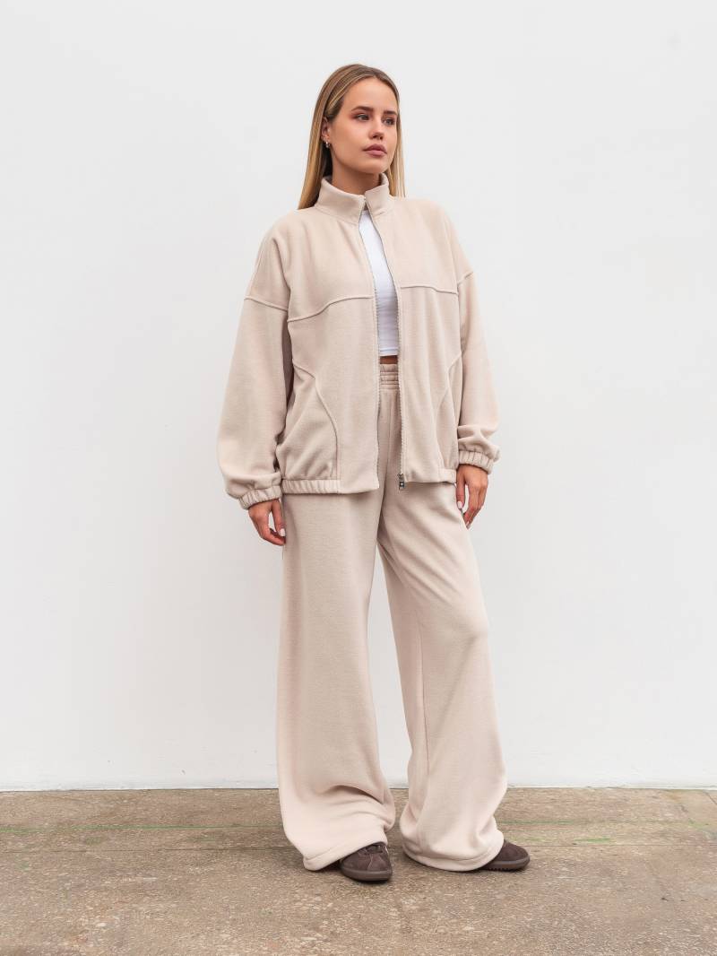 Удлиненный флисовый бомбер "Норд" Romashka, Бежевый, M|L 19780