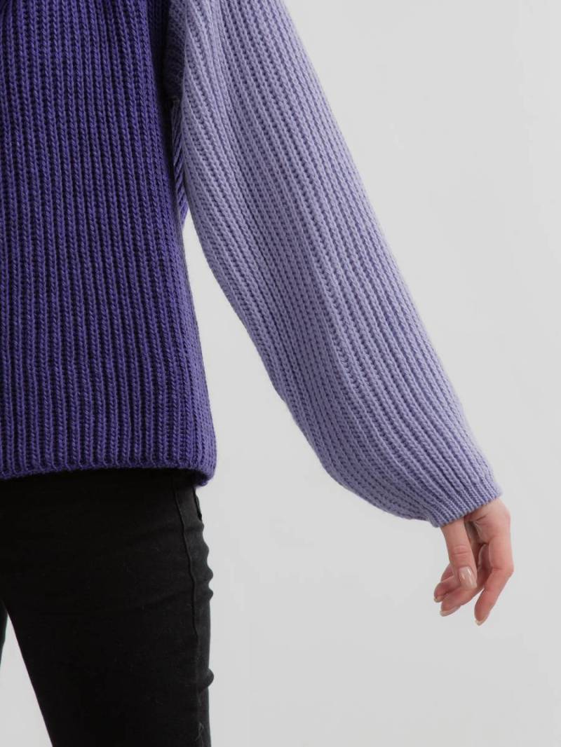Свитер "Плуа" свободного кроя Romashka, Фиолетовый+, One size 14048