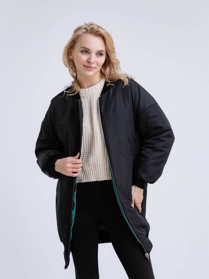 Бомбер "Лондон" двухсторонний Romashka, Зеленый+, S|M 12414