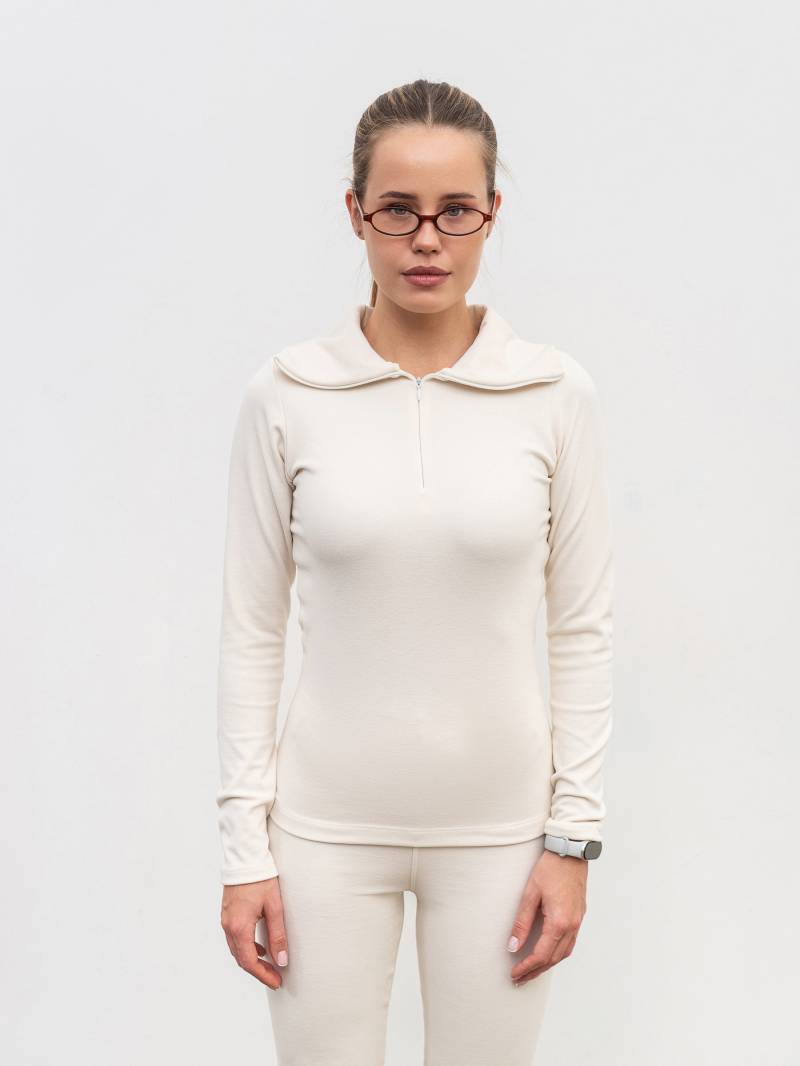 Лонг из микрофлиса "Полярис" Romashka, Молочный, М 19906