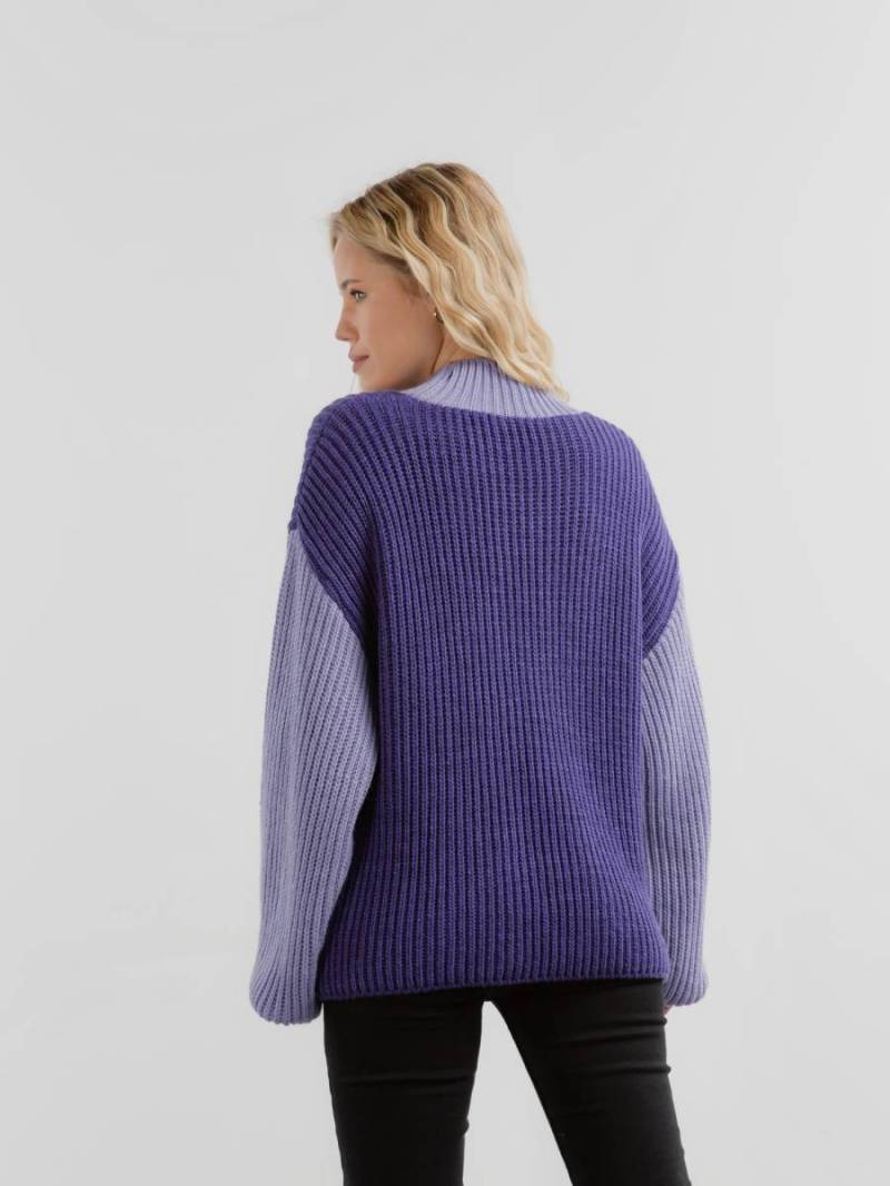 Свитер "Плуа" свободного кроя Romashka, Фиолетовый+, One size 14048