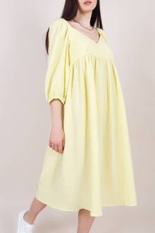 Платье "Бали" с завышенной талией Romashka, Желтый, S|M (9552)
