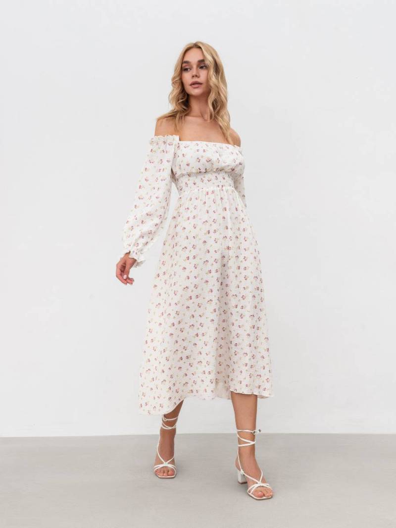 Платье «Медельин» Romashka, Молочный+, S|M 16429