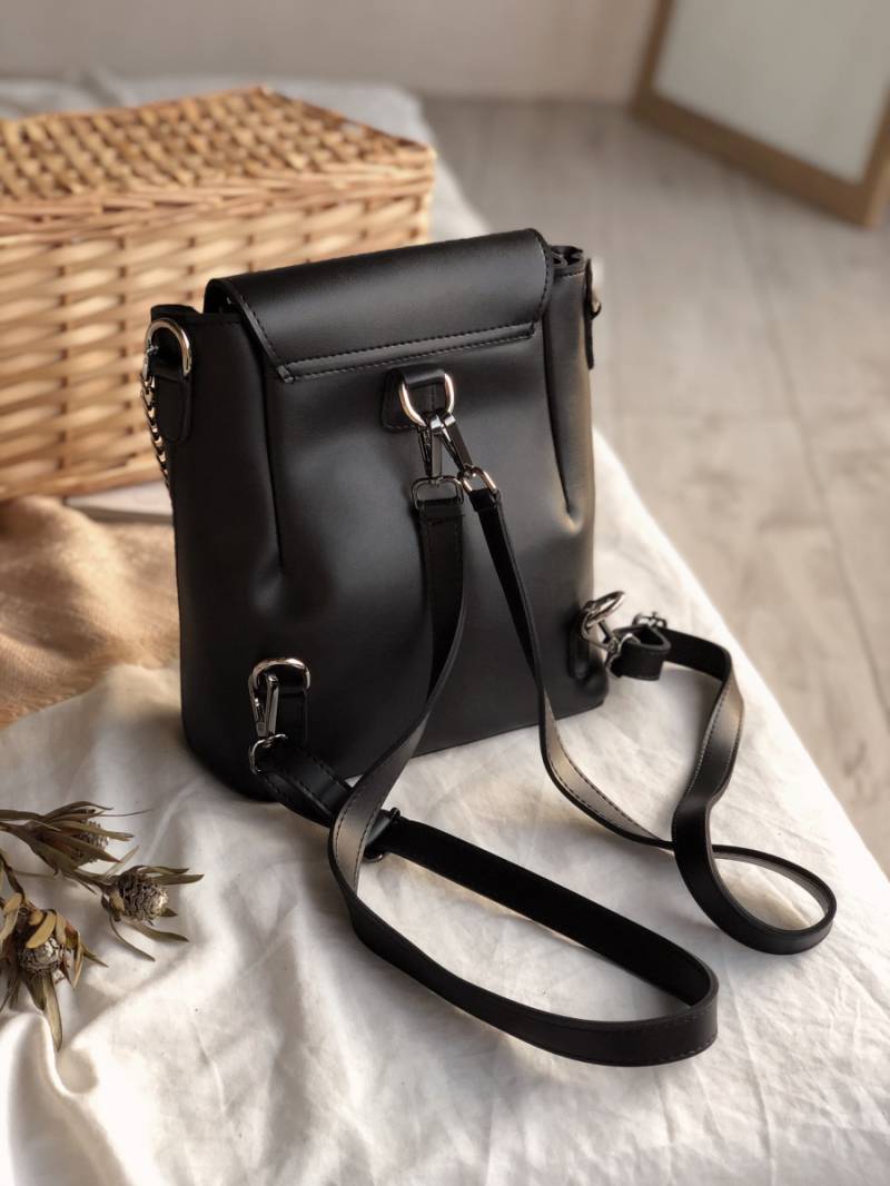 Рюкзак "Шербрук" с кольцом на магните Romashka, Черный (729)