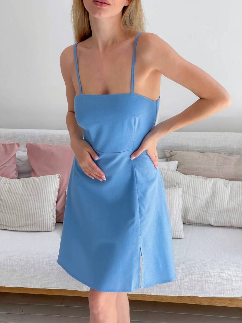 Платье "Тоскана" длины мини с разрезом Romashka, Красный, L 17974