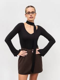 Боди "Амаретто" Romashka, Черный, S|M 20026