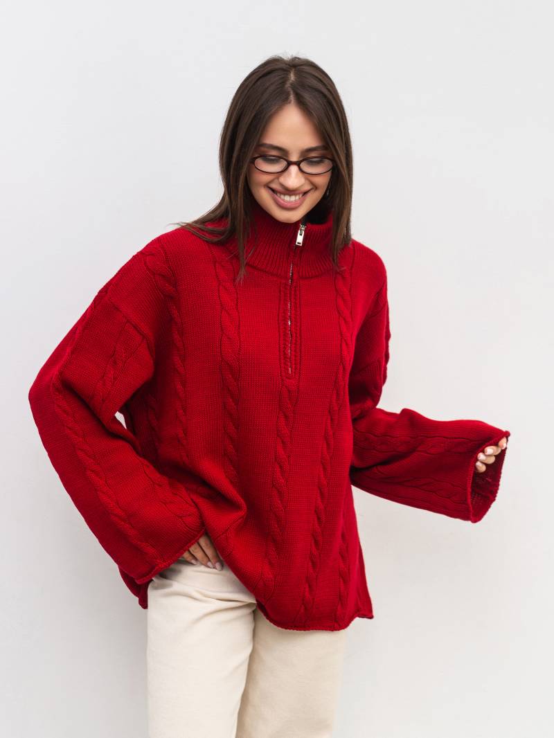 Свитер "Фудзи" Romashka, Красный, One size 19927