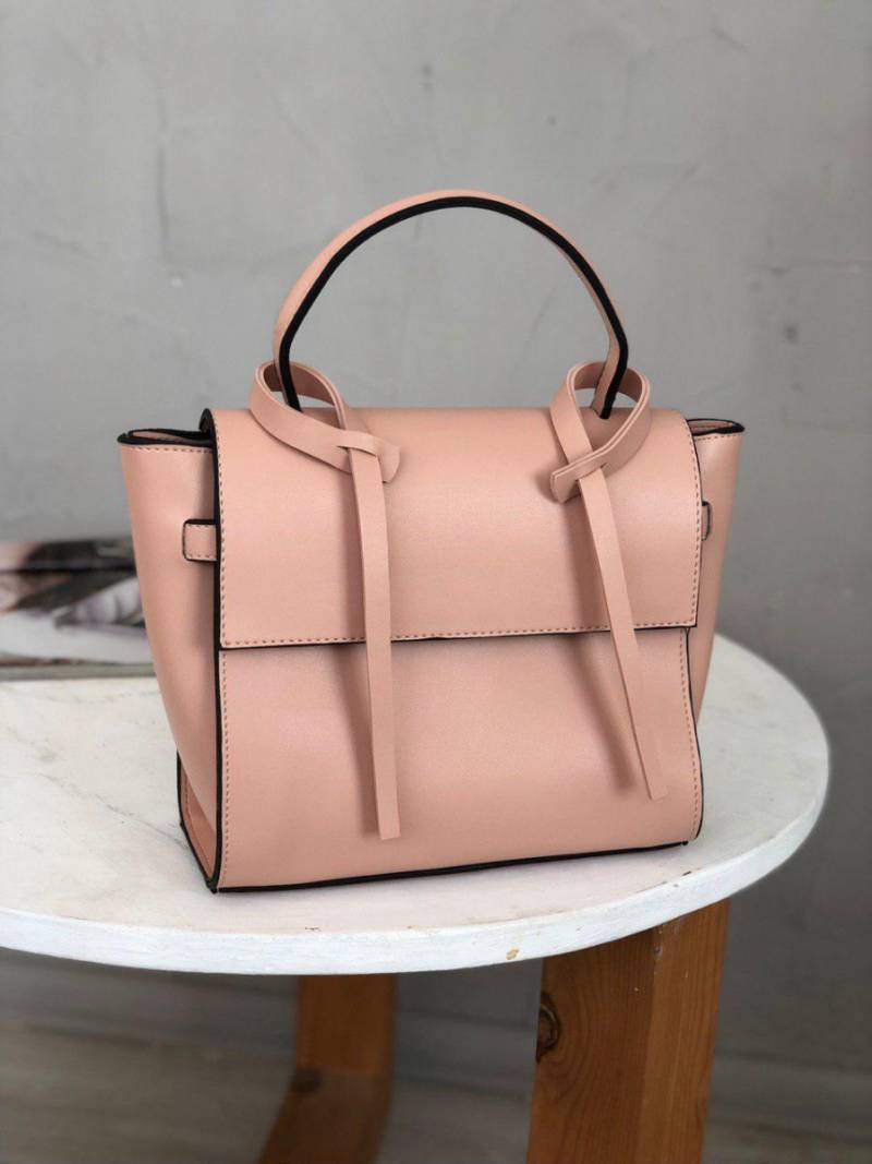 Сумка-трапеция "Рокфорд" с двумя завязками Romashka, Пудра (1030)