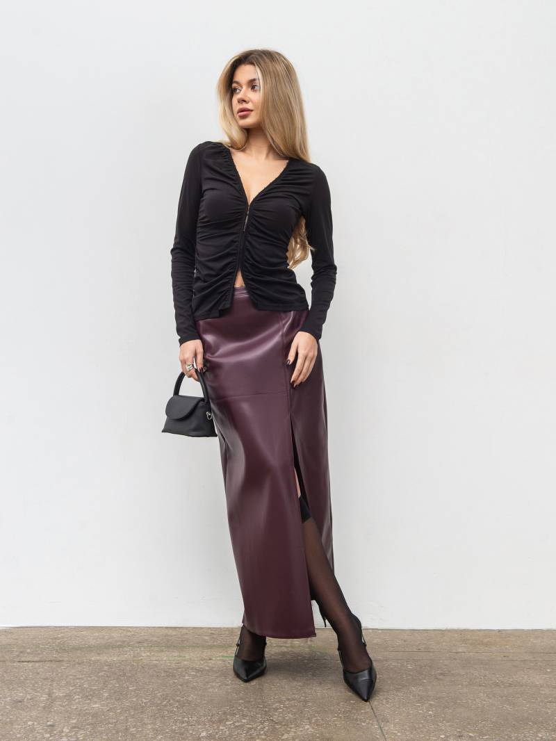 Юбка миди "Унна" Romashka, Бордовый, XS 18512