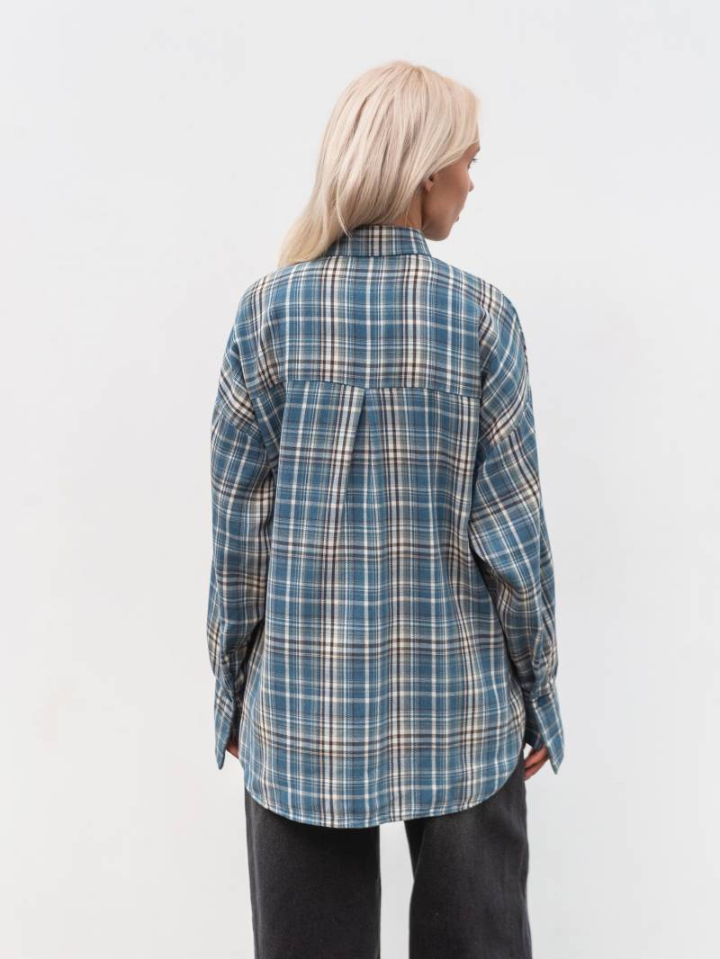 Рубашка "Паттерн" Romashka, Голубой+, L|XL 18959