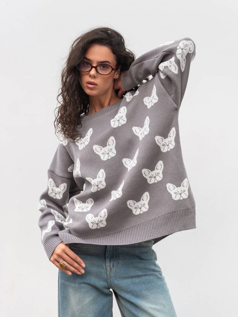 Свитер "Тони" Romashka, Темно-серый, One size 19589