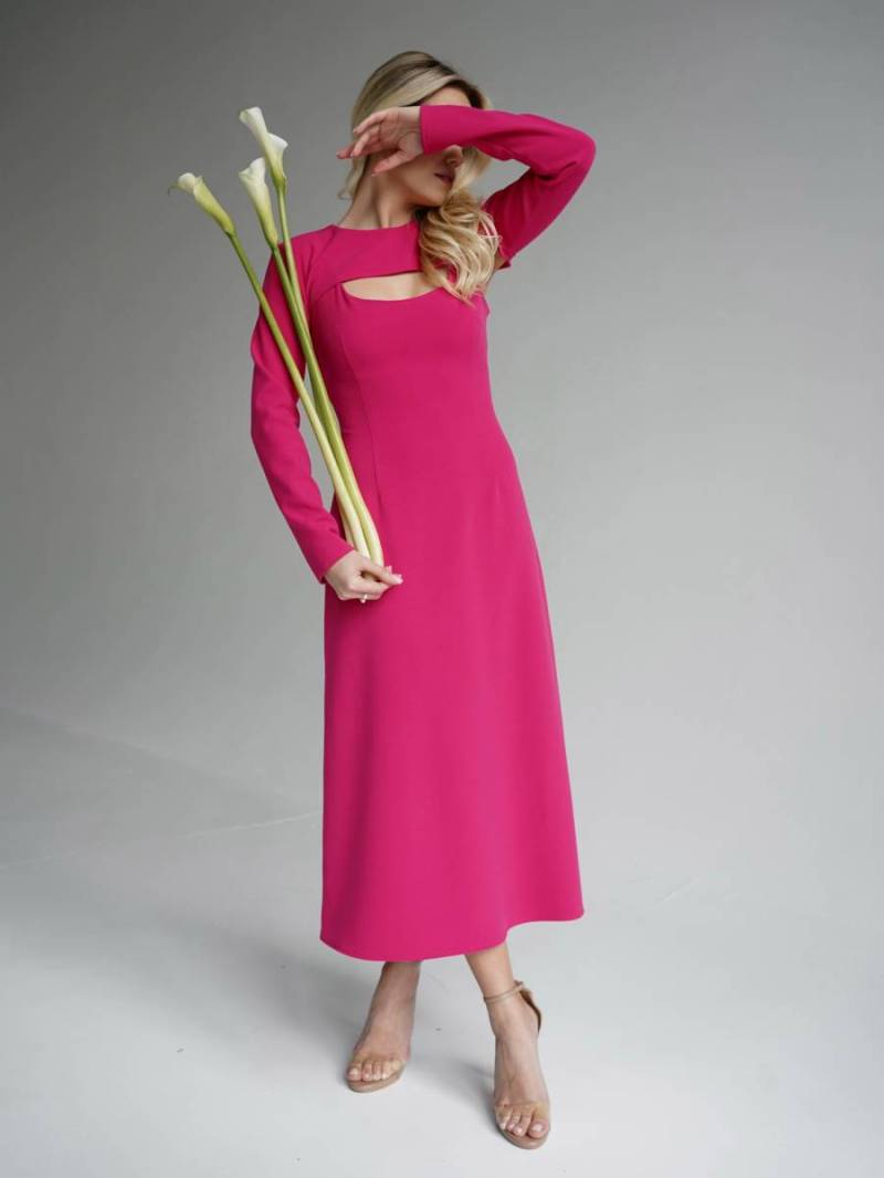 Платье "Туар" длины миди Romashka, Розовый, XS 15414