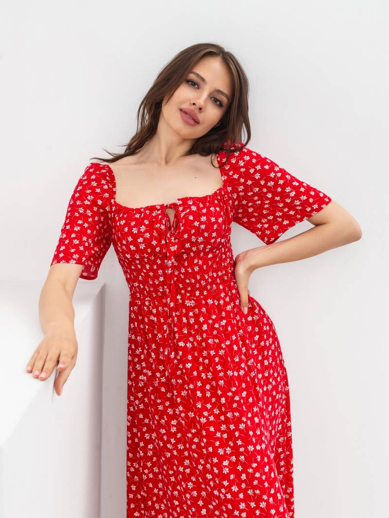 Платье "Флоренция" Romashka, Красный+, M|L 18013