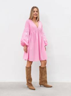 Платье с вышивкой "Калькутта" Romashka, Розовый, L 19170